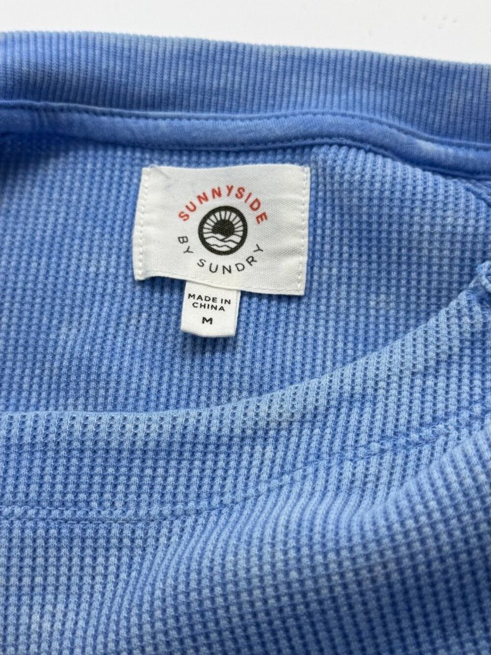 Sunnyside By Sundry Women's Waffle Knit Pullover & Jogger Pant Set Blue Size M - Picture 7 of 13